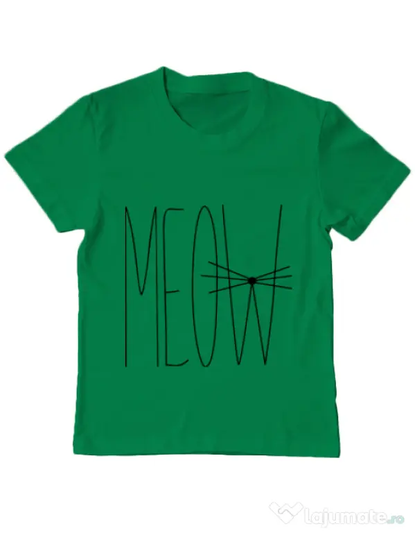 Tricou ADLER copil I am a cat Verde mediu