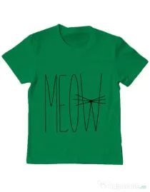 Tricou ADLER copil I am a cat Verde mediu
