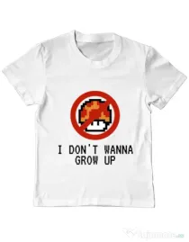 Tricou ADLER copil I dont wanna grow up Alb