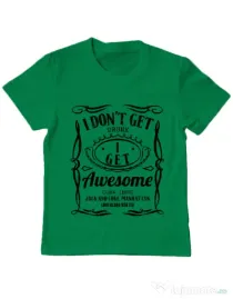 Tricou ADLER copil I get awesome Verde mediu