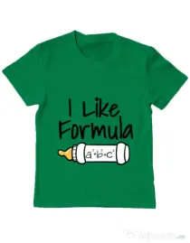 Tricou ADLER copil I like formula Verde mediu