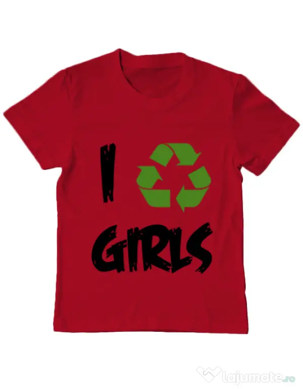 Tricou ADLER copil I recycle girls Rosu