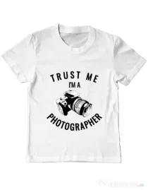 Tricou ADLER copil I’m a photographer Alb