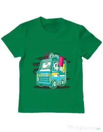 Tricou ADLER copil Ice Cream Truck Verde mediu