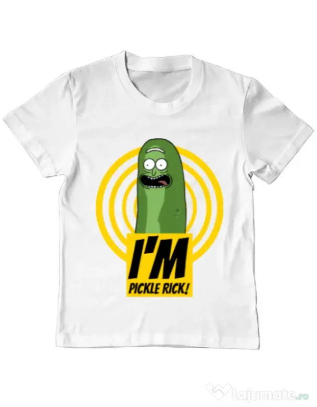 Tricou ADLER copil I'm pickle Rick! Alb