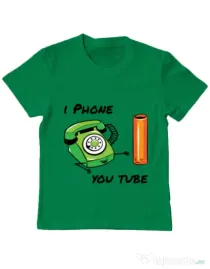 Tricou ADLER copil Iphone youtube Verde mediu