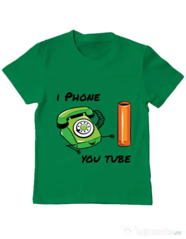 Tricou ADLER copil Iphone youtube Verde mediu