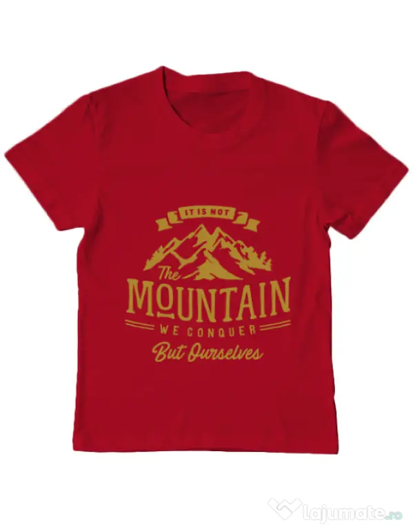 Tricou ADLER copil Its not the mountain we conquer Rosu