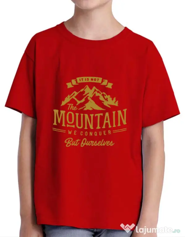 Tricou ADLER copil Its not the mountain we conquer Rosu