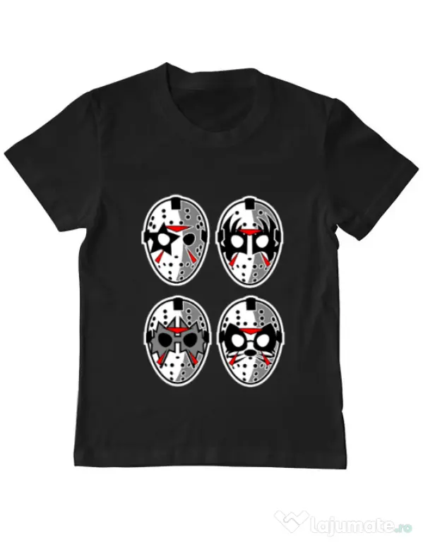 Tricou ADLER copil Jason Rock Faces Negru
