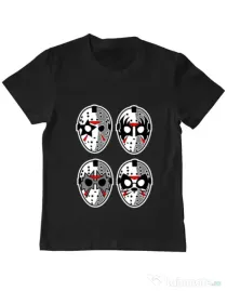 Tricou ADLER copil Jason Rock Faces Negru