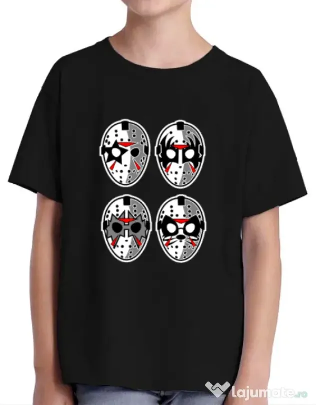 Tricou ADLER copil Jason Rock Faces Negru