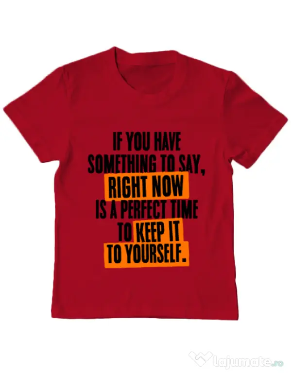 Tricou ADLER copil Keep it to yourself Rosu