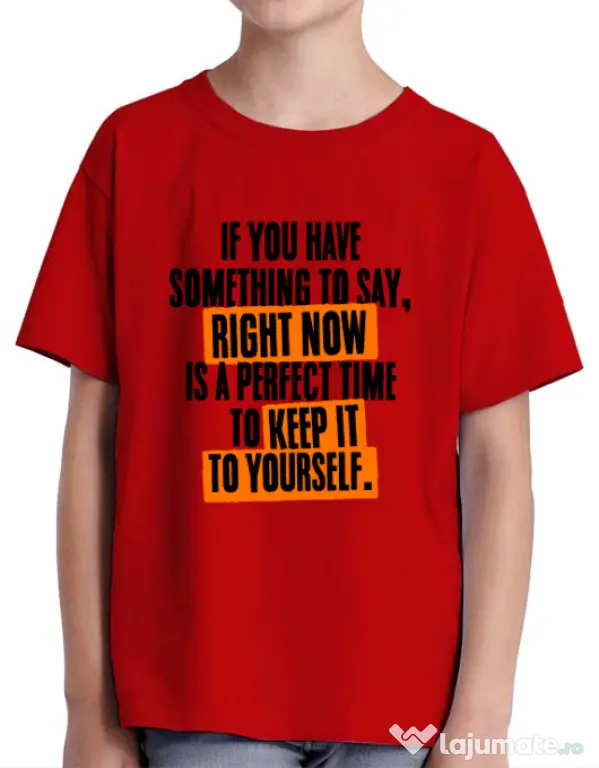 Tricou ADLER copil Keep it to yourself Rosu