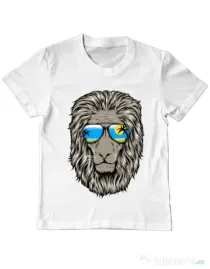 Tricou ADLER copil King of Summer Alb