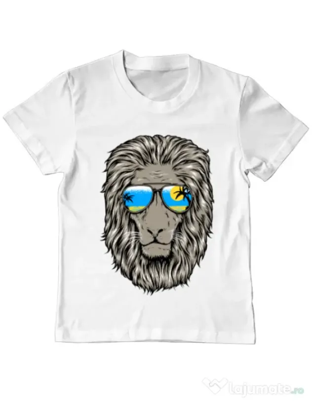 Tricou ADLER copil King of Summer Alb