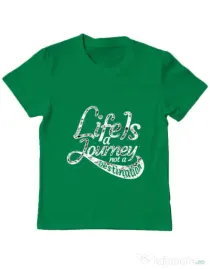 Tricou ADLER copil Life Is A Journey Verde mediu