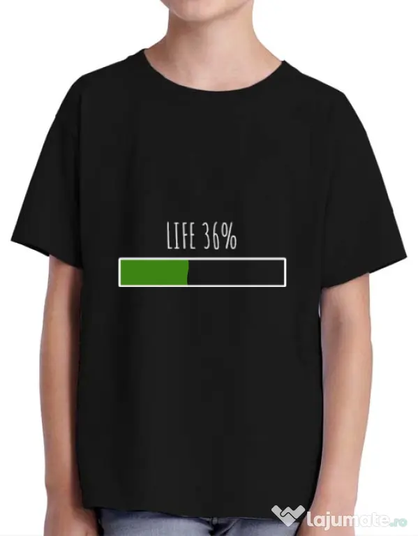 Tricou ADLER copil Life Negru