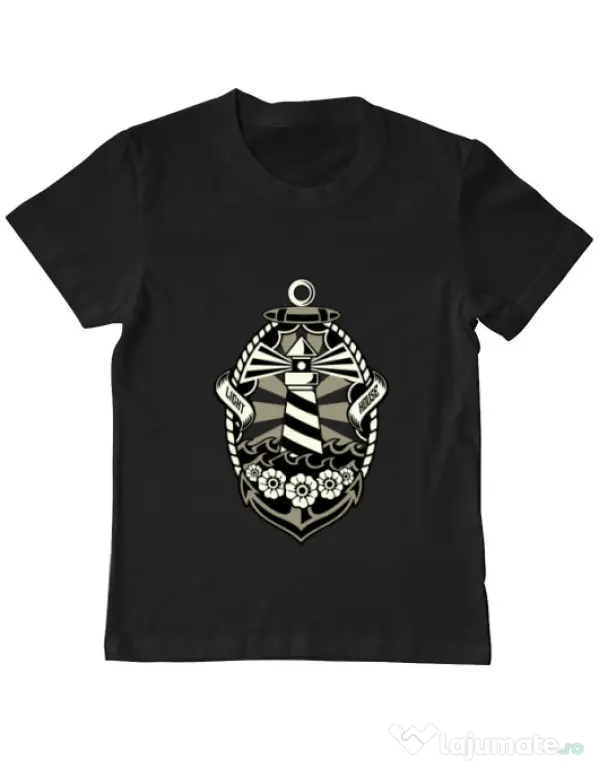 Tricou ADLER copil Lighthouse Negru