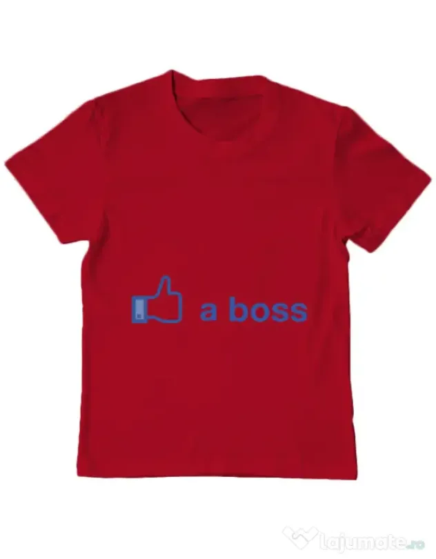 Tricou ADLER copil Like a boss Facebook Rosu