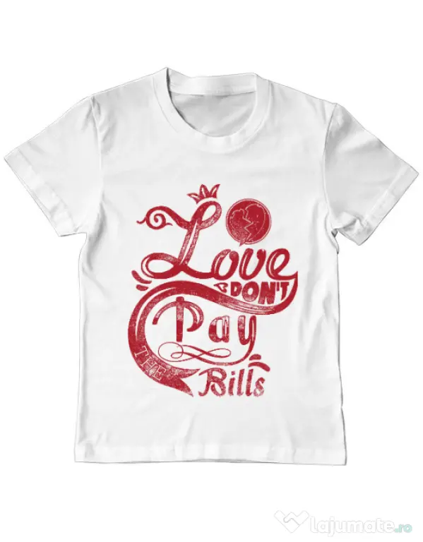 Tricou ADLER copil Love Alb