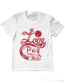 Tricou ADLER copil Love Alb