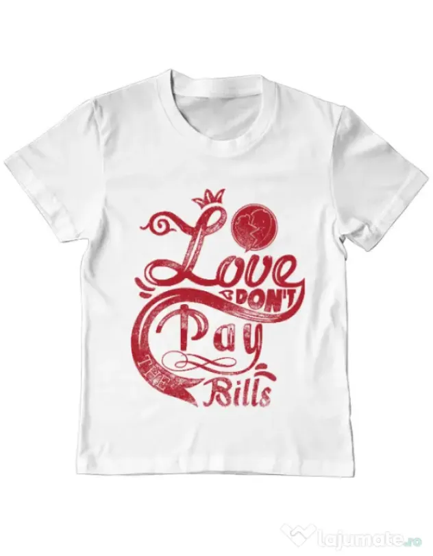 Tricou ADLER copil Love Alb