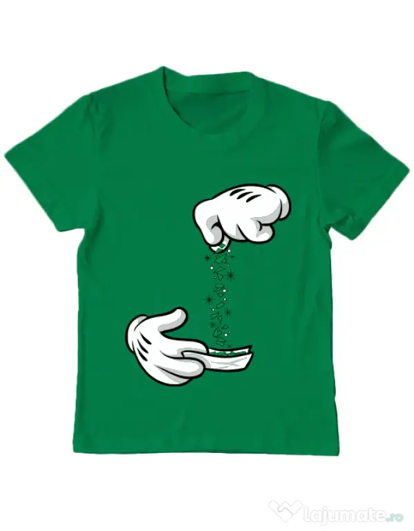 Tricou ADLER copil Magic sparkles Verde mediu