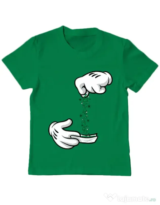 Tricou ADLER copil Magic sparkles Verde mediu