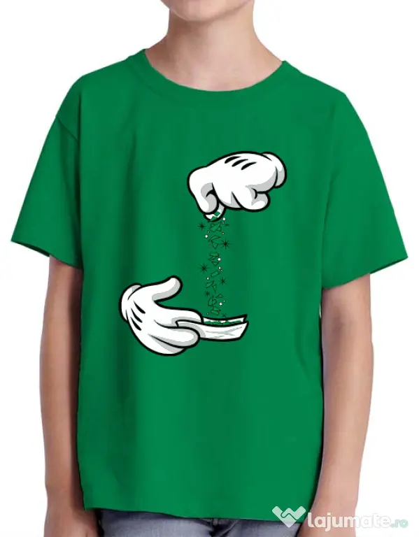 Tricou ADLER copil Magic sparkles Verde mediu