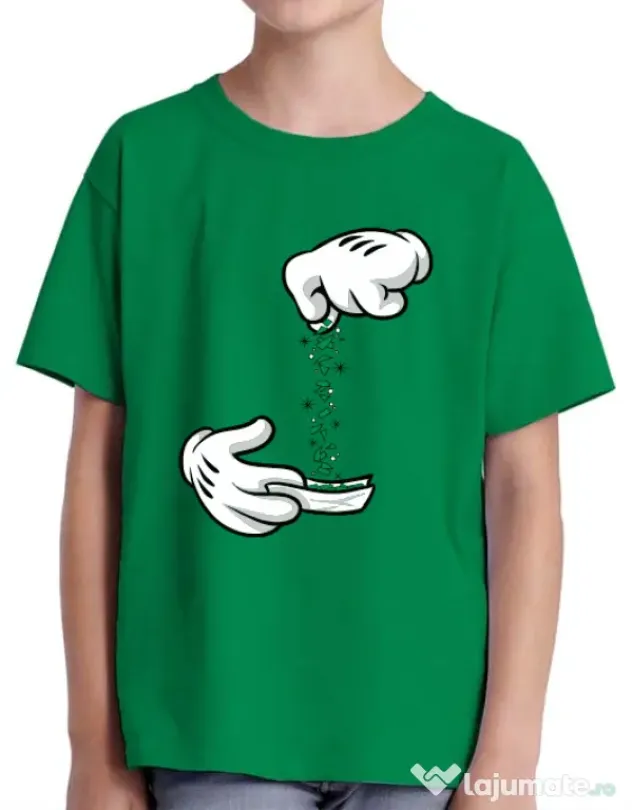 Tricou ADLER copil Magic sparkles Verde mediu