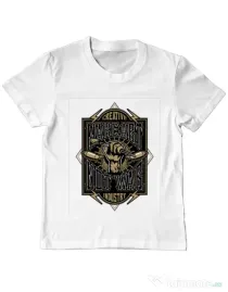 Tricou ADLER copil Make Art Not War Alb