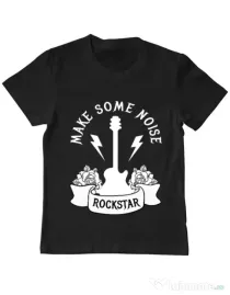 Tricou ADLER copil Make some noise Negru