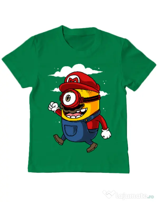 Tricou ADLER copil Mario minion Verde mediu