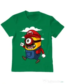 Tricou ADLER copil Mario minion Verde mediu