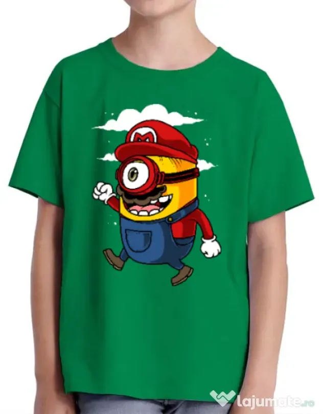 Tricou ADLER copil Mario minion Verde mediu