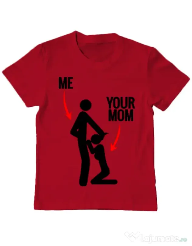 Tricou ADLER copil Me your mom Rosu