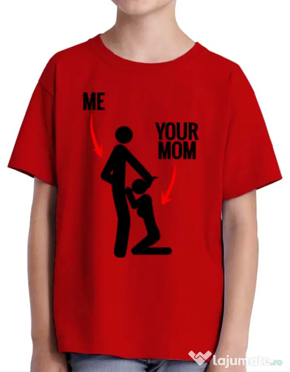 Tricou ADLER copil Me your mom Rosu