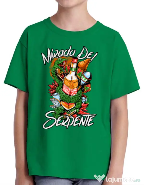 Tricou ADLER copil Mirada Del Serpiente Verde mediu
