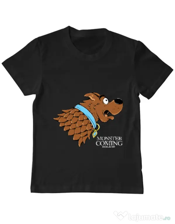 Tricou ADLER copil Monster is coming Negru