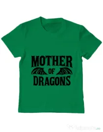 Tricou ADLER copil Mother of dragons 2 Verde mediu