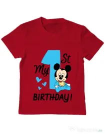 Tricou ADLER copil My first birthday Rosu