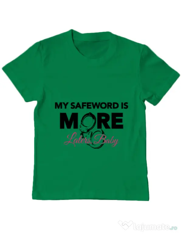 Tricou ADLER copil My safeword is more Verde mediu