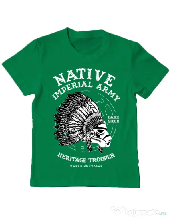 Tricou ADLER copil Native Trooper Verde mediu
