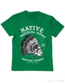 Tricou ADLER copil Native Trooper Verde mediu