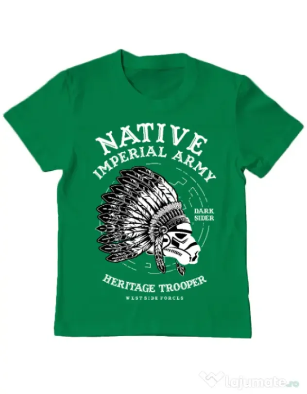 Tricou ADLER copil Native Trooper Verde mediu