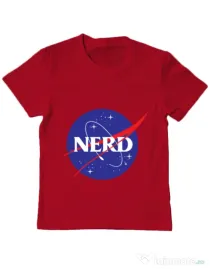 Tricou ADLER copil Nerd Rosu