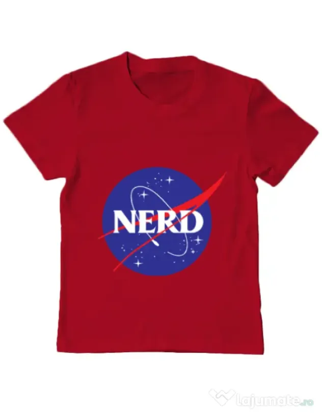Tricou ADLER copil Nerd Rosu