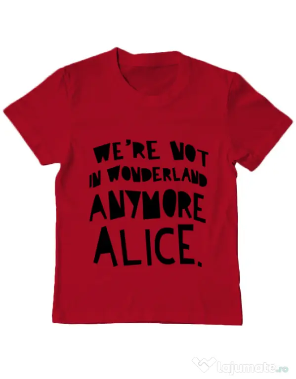 Tricou ADLER copil Not in wonderland Rosu