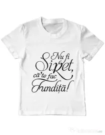 Tricou ADLER copil Nu fi siret Alb